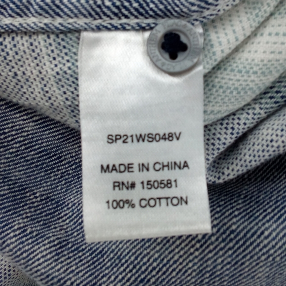 Flag & Anthem Mason Striped SS 100% Cotton Blue Men's Casual Button Down - Picture 6 of 8